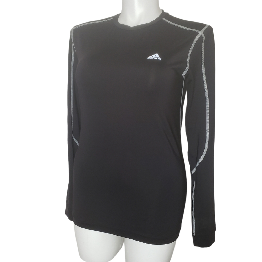 Adidas Climalite Black Long Sleeved Athletic Shirt Size Medium